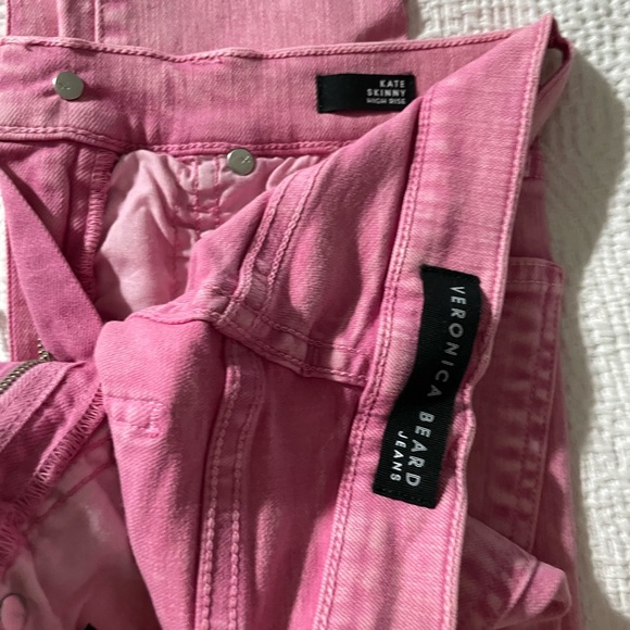 Brand New Veronica Beard Size 24 Pink Kate Skinny Jeans - Picture 4 of 5